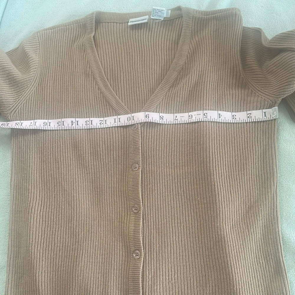 Tan Long Sleeve Button Down Duster - image 7